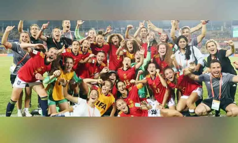 അണ്ടർ 17 വനിത ലോകകപ്പ്: കൊളംബിയയെ വീഴ്ത്തി സ്പെയിനിന് കിരീടം അണ്ടർ 17 വനിത ലോകകപ്പ്: കൊളംബിയയെ വീഴ്ത്തി സ്പെയിനിന് കിരീടം