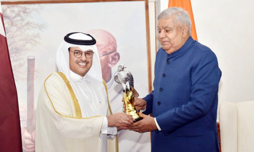 Vice President met with Qatar ambassador