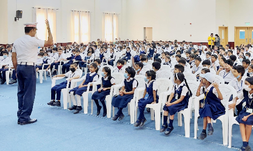 School students learned road rules