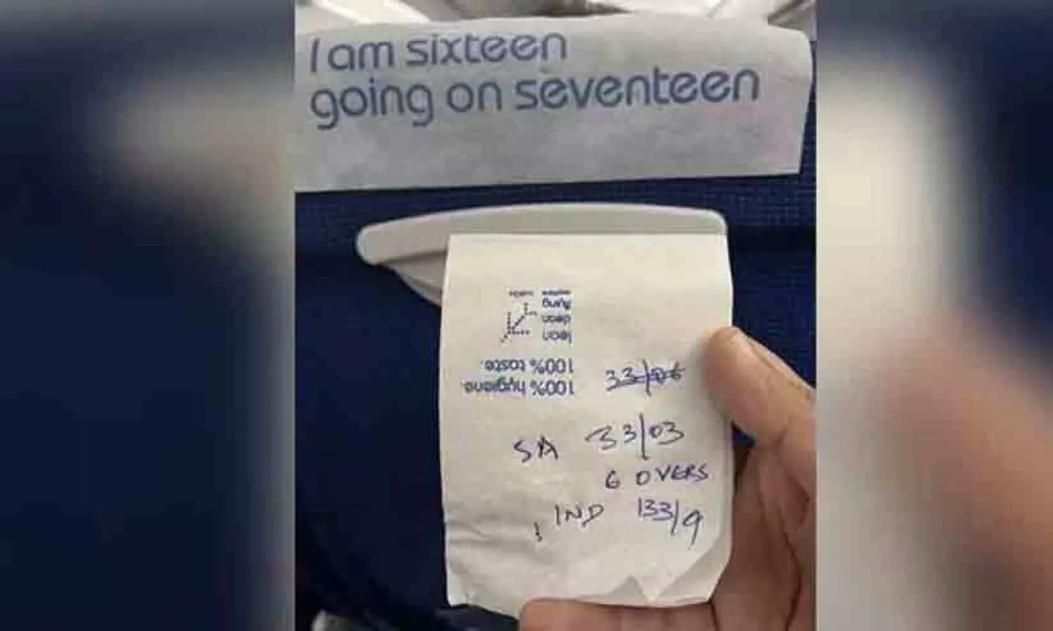 ഇന്ത്യ-ദക്ഷിണാഫ്രിക്ക മത്സരത്തിന്റെ സ്കോർ പങ്കുവെച്ച് ഇൻഡിഗോ പൈലറ്റ് ട്വിറ്ററിൽ ഹിറ്റായി