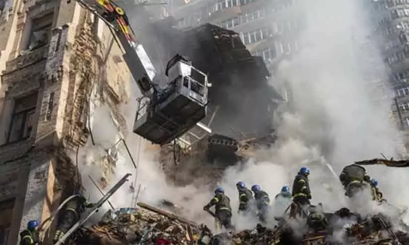 Missile strikes reported across Ukraine including capital Kyiv Missile strikes reported across Ukraine including capital Kyiv