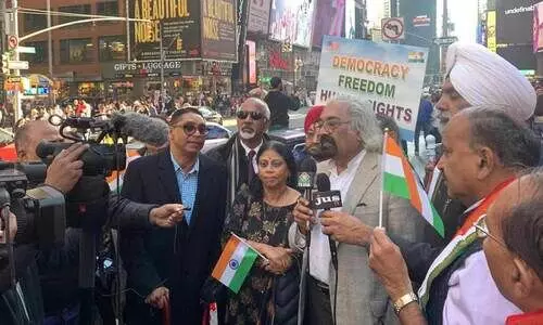 ഭാരത് ജോഡോ യാത്രയിൽനിന്ന് പ്രചോദനം ഉൾക്കൊണ്ട് അമേരിക്കയിൽ ഇന്ത്യക്കാരുടെ സമാധാന സന്ദേശ യാത്ര