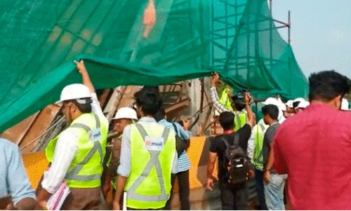 പെരിയ ദേശീയപാതയിലെ അടിപ്പാത തകർച്ച: എൻ.ഐ.ടി സംഘം പരിശോധിച്ചു