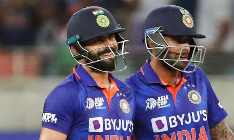 റെക്കോഡിനരികെ കോഹ്ലിയും സൂര്യയും റെക്കോഡിനരികെ കോഹ്ലിയും സൂര്യയും