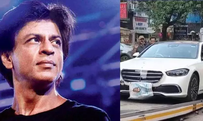 Shah Rukh Khans expensive Mercedes Benz towed Shah Rukh Khans expensive Mercedes Benz towed