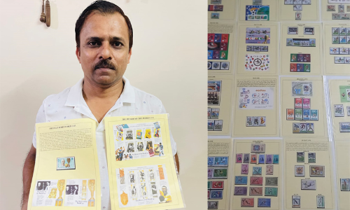 ലോകകപ്പിന്റെ ചരിത്രവും പരിണാമവും പറഞ്ഞ് സലീമിന്റെ സ്റ്റാമ്പ് ശേഖരണം