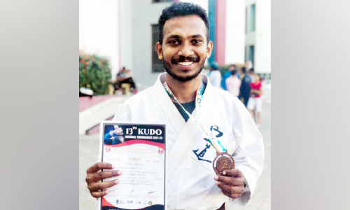 ദേശീയ കുഡോ ചാമ്പ്യൻഷിപിൽ സ്വർണമെഡൽ: ജില്ലക്ക് അഭിമാനമായി മുഹമ്മദ് റാസി