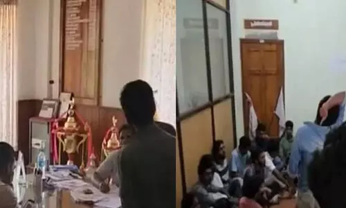 പ്രിൻസിപ്പലിനെ ആറ്​ മണിക്കൂർ മുറിയിൽ പൂട്ടിയിട്ട്​ എസ്​.​എഫ്​.ഐ പ്രതിഷേധം