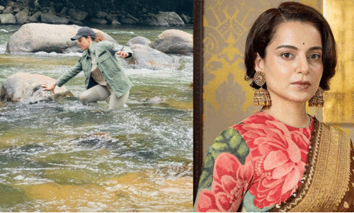 Kangana Ranaut slips in river during Emergency recce