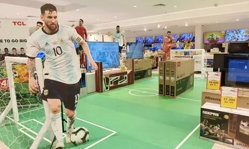 World Cup Football; Electronics Markets are crowded