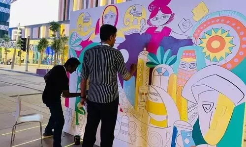 ദർബ് ലുസൈൽ ഫെസ്​റ്റിൽ ലൈവ് ആർട്ടുമായി കരീംഗ്രാഫി