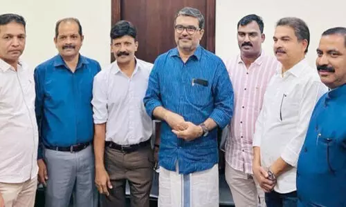 Left wing representatives visited MB Rajesh