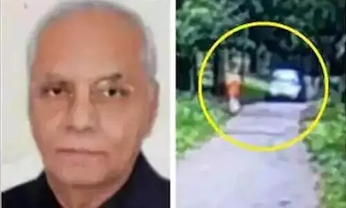 മുന്‍ ഐ.ബി ഉദ്യോഗസ്ഥന്‍ കൊല്ലപ്പെട്ട അപകടം ആസൂത്രിതമെന്ന് പൊലീസ്; കാറിടിക്കുന്നതിന്റെ സി.സി.ടി.വി ദൃശ്യം പുറത്ത്