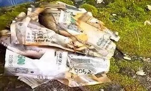 വെള്ളക്കെട്ടിൽനിന്ന് ലഭിച്ചത് ഷൂട്ടിങ്ങിനുള്ള നോട്ടുകൾ; ധ്രുവീകരണത്തിനുള്ള ബി.ജെ.പി ശ്രമം പാളി