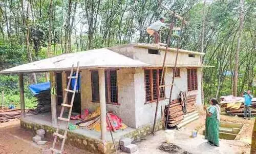 Elderly couple built their own house