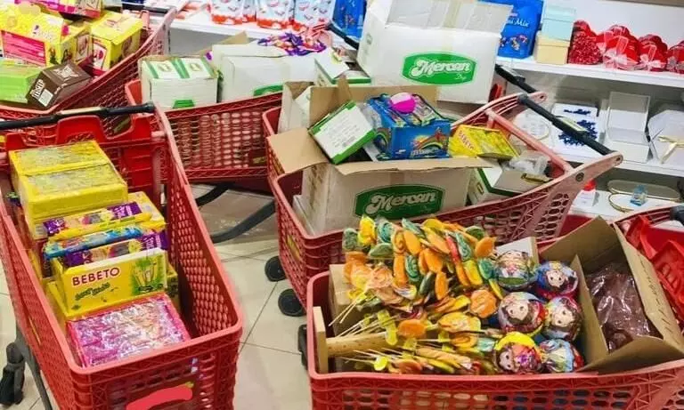 Expired toys and candies seized