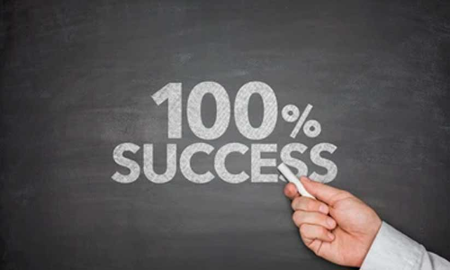 100% success