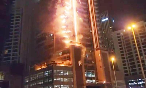 Huge fire breaks out in downtown building