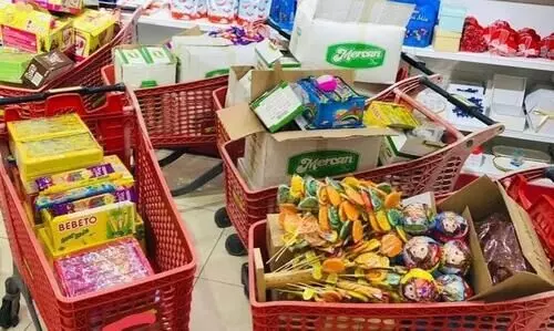 Expired toys and candies seized