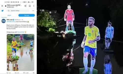 പുള്ളാവൂരിലെ കട്ടൗട്ടുകളുടെ ആരാധകരായി  ഫിഫയും