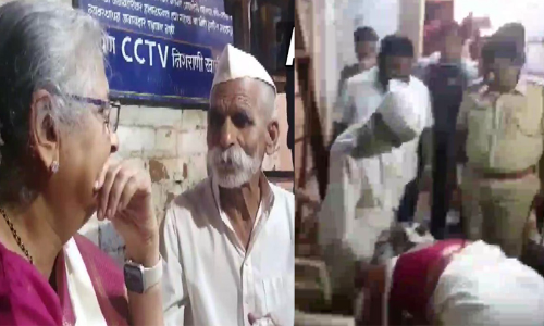 ഹിന്ദുത്വ നേതാവിന്റെ കാലിൽവീണ് അനുഗ്രഹം തേടി സുധ മൂർത്തി