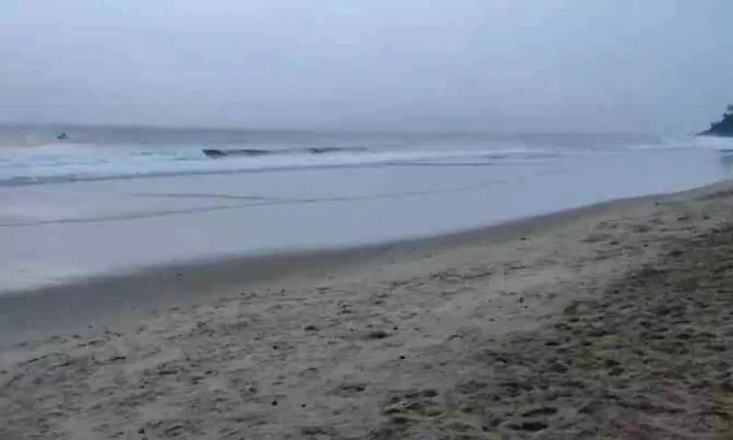 വർക്കല പാപനാശത്ത്​ കടൽ അമ്പത്​ മീറ്ററോളം ഉൾവലിഞ്ഞു; ആശങ്ക