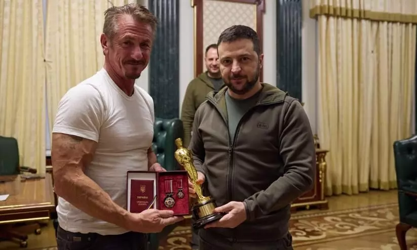 Sean Penn gives his Oscar to Zelenskyy during meeting in Ukraine: When you win, bring it back