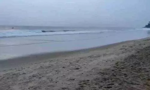 വർക്കല പാപനാശത്ത്​ കടൽ അമ്പത്​ മീറ്ററോളം ഉൾവലിഞ്ഞു; ആശങ്ക