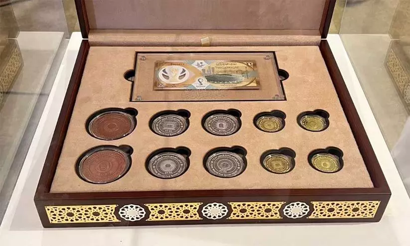 ലോകകപ്പ് ഓർമകൾക്കായി പ്രത്യേക ഖത്തർ റിയാൽ ലോകകപ്പ് ഓർമകൾക്കായി പ്രത്യേക ഖത്തർ റിയാൽ