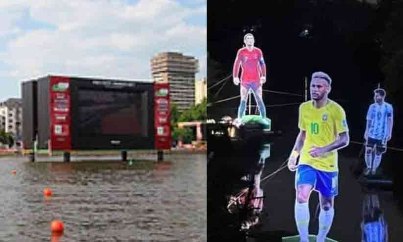 പുള്ളാവൂർ പുഴയിലെ കട്ടൗട്ടും റയിൻ നദിയിലെ ടി.വി സ്ക്രീനും പുള്ളാവൂർ പുഴയിലെ കട്ടൗട്ടും റയിൻ നദിയിലെ ടി.വി സ്ക്രീനും