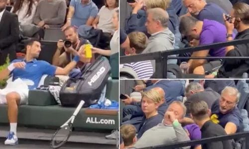ടെന്നിസ് മത്സരത്തിനിടെ ദ്യോക്കോക്ക് രഹസ്യ പാനീയം; വൈറൽ വിഡിയോക്ക് മറുപടിയുമായി ഭാര്യ