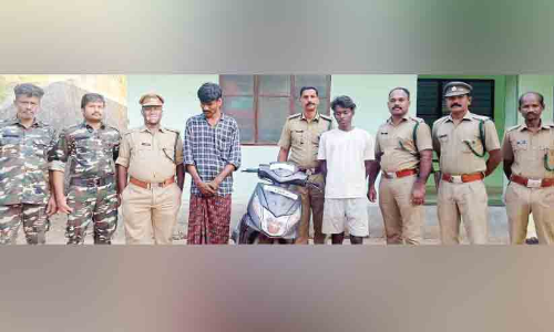 ഷോ​ള​യൂ​രി​ൽ ച​ന്ദ​ന​ക്ക​ട​ത്ത് പി​ടി​കൂ​ടി