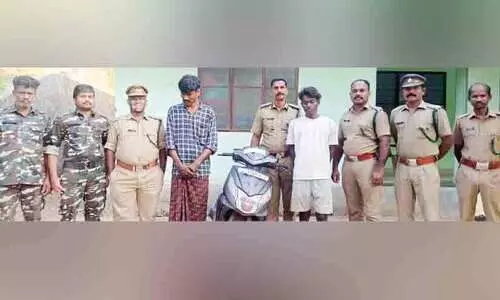 ഷോ​ള​യൂ​രി​ൽ ച​ന്ദ​ന​ക്ക​ട​ത്ത് പി​ടി​കൂ​ടി