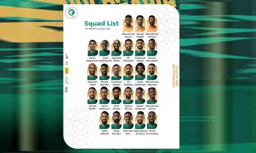 ലോകകപ്പ് ഫുട്‌ബോൾ; സൗദി ദേശീയ ടീമിനെ പ്രഖ്യാപിച്ചു