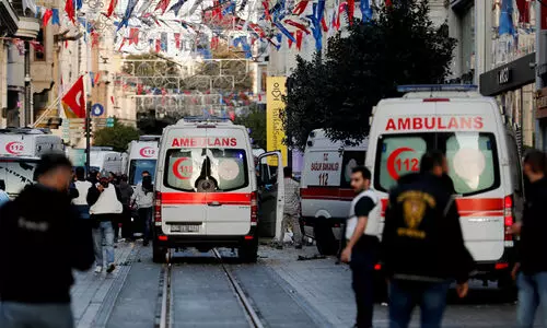 തു​ർ​ക്കി​യ സ്ഫോ​ട​നം: 46 പേ​ർ അ​റ​സ്റ്റി​ൽ