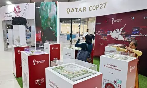 കാലാവസ്ഥ സമ്മേളനത്തിൽ  ലോകകപ്പ് നിർമിതികൾക്ക്  പ്രശംസ