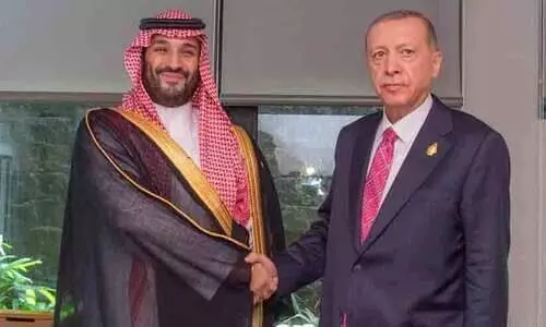 സൗദി കിരീടാവകാശിയും തുർക്കി പ്രസിഡൻറും കൂടിക്കാഴ്​ച നടത്തി