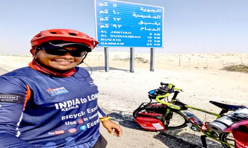 Faiz will ride cycle through Saudi to England Faiz will ride cycle through Saudi to England