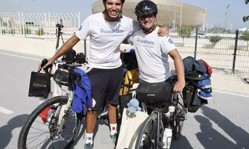 Mehdi and Martin in Doha, Qatar World Cup