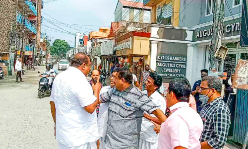 Road dust; Party secretary and MLA against those who protested