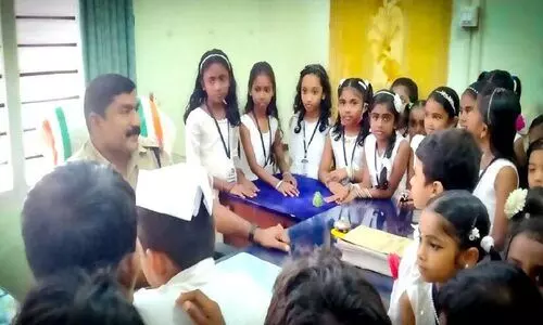 നിയമപാലനം നേരിട്ടറിയാൻ കുരുന്നുകൾ പൊലീസ് സ്റ്റേഷനിൽ