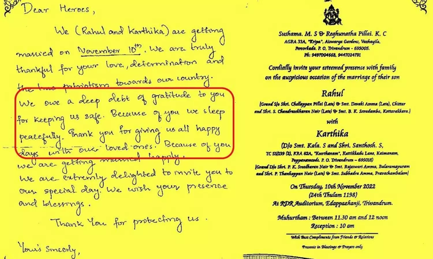 Indian Armys Reply To Kerala Couple Who Invited Them For Wedding