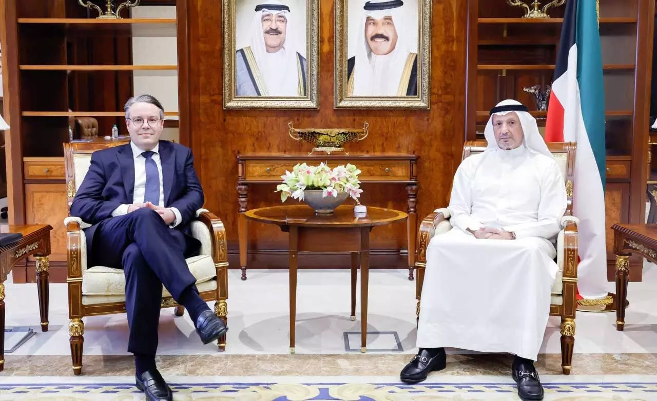 ജർമൻ സഹമന്ത്രിയുമായി കുവൈത്ത് വിദേശകാര്യ മന്ത്രി കൂടിക്കാഴ്ച നടത്തി ജർമൻ സഹമന്ത്രിയുമായി കുവൈത്ത് വിദേശകാര്യ മന്ത്രി കൂടിക്കാഴ്ച നടത്തി