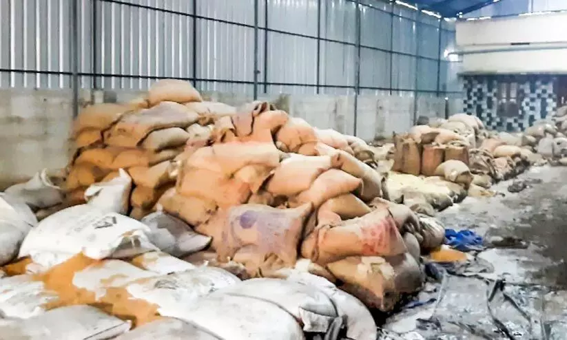 വെള്ളം കയറി നശിച്ച 1100 ചാക്ക്ഭക്ഷ്യധാന്യം ജൈവ വളമാക്കും