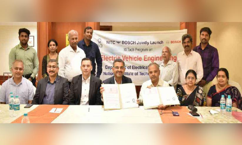 ഇലക്ട്രിക് വെഹിക്കിൾ എൻജിനീയറിങ്ങിൽ പുതിയ എം.ടെക് പ്രോഗ്രാം; എൻ.ഐ.ടി കാലിക്കറ്റ് -ബോഷ് ധാരണപത്രം ഒപ്പുവച്ചു