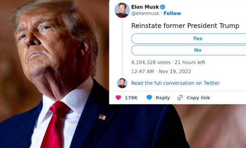 ഡോണൾഡ് ട്രംപിനെ ട്വിറ്ററിൽ തിരിച്ചെത്തിക്കുമോ? വോട്ടിങ്ങുമായി ഇലോൺ മസ്ക്