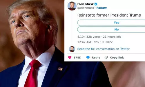 ഡോണൾഡ് ട്രംപിനെ ട്വിറ്ററിൽ തിരിച്ചെത്തിക്കുമോ? വോട്ടിങ്ങുമായി ഇലോൺ മസ്ക്