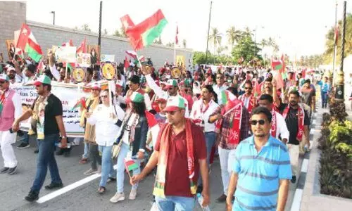 സലാലയിൽ ഉജ്ജ്വല ഐക്യദാർഢ്യ റാലി