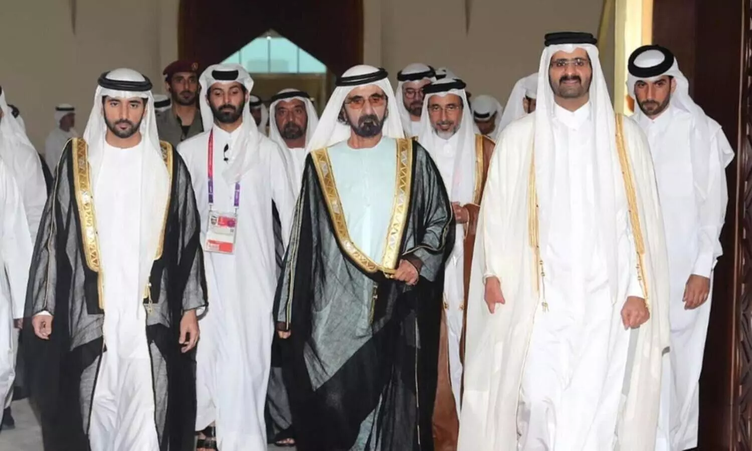 ശൈഖ്​ മുഹമ്മദും ശൈഖ്​ ഹംദാനും ഖത്തറിൽ