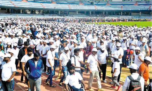 Visually Impaired Cricket Walkathon conducted